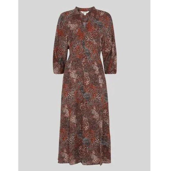 Whistles Abstract Animal Print Crepe Dress - Picture 4 of 8